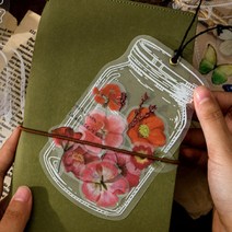 창문스티커 유리 포인트 인테리어 감성 유리문 스티커, 상품선택, 파란꽃