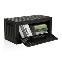 플립 접이식 컨테이너 리빙박스 45L 1P, 블랙