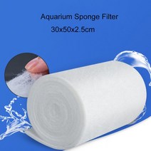 수족관 필터 슈퍼 두꺼운 생화학 코튼 스폰지 물고기 탱크 바이오 폼 스키머, White 30x50x2.5cm