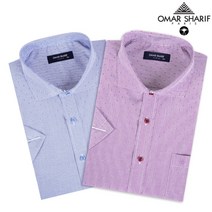 용감한부부 오마샤리프 반팔와이셔츠 일반핏 OEL70571 스트라이프 도트 빅사이즈 95~110
