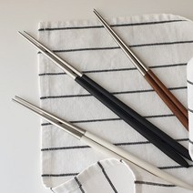 소코데코 골든벨 무광블랙 숟가락 젓가락 포크 나이프 어린이수저 커트러리 수저세트 9종, 02.젓가락, 블랙 실버, 1개