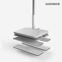 [퀸메이드] 트윈클 무선 물걸레 청소기 QM-C300W (분당 900회 진동 60분 사용 패드2장)