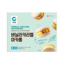 청정원 홈카페 청정원 바닐라카라멜 마카롱 250g (25g 10) 어린이 회사 탕비실 간식 여행 토스트 야식 술안주, 22개