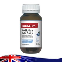 누트라라이프 이뮨 건강 키즈 100억 어린이 유산균 영양제 60 츄어블 Nutra Life Probiotica Kids Daily 60 Capsules, 1병가