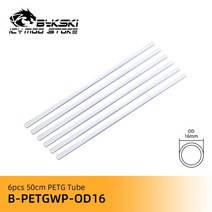 Bykski 물 냉각 파이프 6 개/몫 아크릴 PETG 매트 하드 튜브 50CM OD12/14/16mm 투명 쿨러 Modding, 해외 _PETG-OD16, PETG-OD16