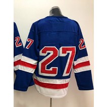 오버사이즈 아이스하키 유니폼 반티 오버핏 긴팔 힙합티셔츠 하키복 빈티지, xxxl, 파란색