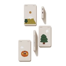 [SHAOMI]샤오미 SOLOVE 맥세이프 무선 충전기 보조배터리 W9, 소나무