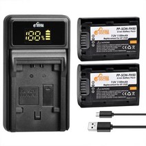 카메라 베터리 호환 np-fh50 np-fh30 fh40 np fh50 + led 충전기 sony hx1 hx100 hx200 a230 a290 a330 a390 배터리, 배터리 2개 충전기 1개