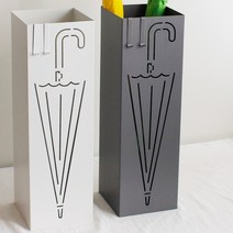 모던 사각 우산꽂이 우산거치대 철제우산꽂이 우산고리 증정, 사각 우산꽂이-매트 그레이, 1개