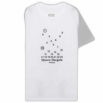 리본즈 메종 마틴 마르지엘라 MAISON MARGIELA 메종마르지엘라 FW 넘버링 로고 자수 반팔티 SGC S TMG512628 (P002512644)