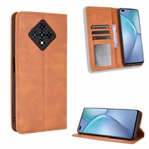 학교 연필 케이스 Infinix Zero 8 ZERO 8i 플립 북 스탠드 카드 보호 커버 X687 용 지갑가죽, [01] Pu, [04] brown