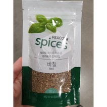 피코크 PEACOCK 바질 20g(파우치) 토마토 파스타 피자 찰떡궁합, 1개