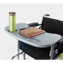 휠체어 밥상 식판 테이블 ABS소재 병원 노인 휴대용, 검은색 식탁