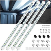 Linkstyle 내부 LED 조명 바 12V 48 6500K 화이트 스트립 DIY 스위치 포함 자동차 트럭 캠퍼 밴 RV 카고 보트 캐비닛 밀폐형 트레일러 기구 4개 148998, DIY Switch