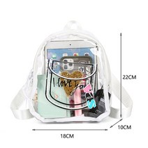 투명 자기백 백팩 여성 배낭 미니 PVC 패션 학생 소녀용 학교 가방 여성용 작은 여행 숄더백 Mochilas