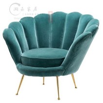 모던 인테리어 벨벳 의자 카페 라운지 디자인 감각 전시장, 피코크블루