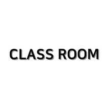 CLASS ROOM 강의실 교실 표지판 검정색, 1개