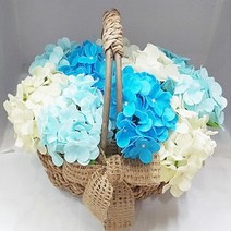 영하우스 생일꽃바구니 비누꽃 축하꽃 개업꽃 해바라기꽃 기념일 부모님 생신선물 어버이날 꽃바구니 생신 환갑꽃 칠순꽃바구니 팔순꽃 승진꽃 꽃배달 선물, 수국꽃바구니 블루+대박나세요