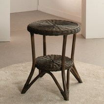 [한정수량 추가할인쿠폰] 에보니아 라탄 벨리아 테이블 / 라탄 티테이블 커피테이블, 브라운