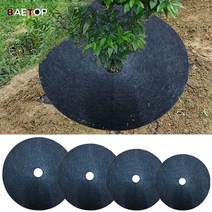 농업용비닐하우스자재 배색멀칭비닐 6 크기 부직포 나무 뿌리 덮개 링 잡초 장벽 두꺼운 보호대 매트 식물 커버 안티 잔디 원예 패브릭 잡초 방제, 10팩 27cm