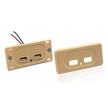 캠핑카제작부품 악세사리 듀얼 usb 차량용 충전기 출력 포트 전원 소켓 3.1a 캠퍼 밴 캠핑카 rv 캐러밴 자동차 액세서리 용 예비 부품 충전, 브롬
