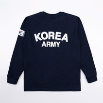 ROKA 로카 긴팔 티셔츠 네이비 순면 군인 긴팔티 국산