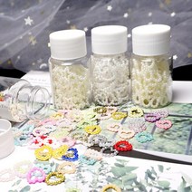 모양 진주 파츠 비즈 레진 공예 아트 악세사리 데코덴 슬라임 쉐이커 만들기 재료, 01 : 하트