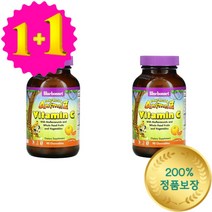 1+1 블루보넷 비타민C 아스코르빈산 250mg 오렌지맛 동물모양 츄어블 90정 아세로라, 1개, 기본