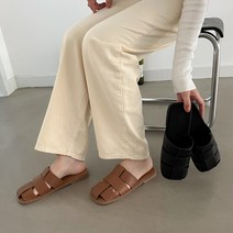 발편한 여성 가죽 스트랩 피셔맨 글레디 슬리퍼