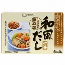 Sokensha 가다랑어포&멸치&다시마 과립 육수 시즈닝 일본음식 혼다시 8g 10스틱 1세트