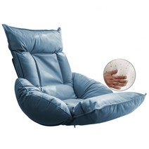 편한좌식쇼파 트렌디 힐링버드쇼파 소파베드 등받이좌식의자 접이식쇼파 좌식소파 1인용, 09. (고급 라텍스쿠션) 네이비블루