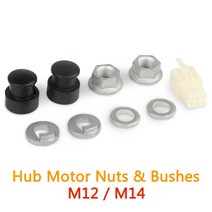 전동킥보드 튜닝 부품 개조 용품 스쿠터 ebike 허브 모터 액슬 m12 잠금 너트 잠금 와셔 스페이서 너트 커버 교체 가능 허브 모터 너트 사이클링, m12 후면, 협력사