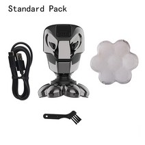 구강세척기 휴대용 구강 치아 세정기 7D 플로팅 헤드 남성용 전기 면도기 LCD 충전식 방수 대머리 코 헤어 트리머 5 in 1, 스탠다드 블랙, 블랙 스탠다드 박스없음