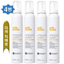 Milk Shake shake 밀크쉐이크 컨디셔닝 휩피드 크림 200ml 일반헤어트리트먼트, 4개