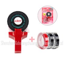 C101 다이모 라벨기 또각이 리필 테이프 3롤 세트, 레드