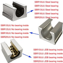 SBR0UU JDB 선형 볼 베어링 블록 개방형 CNC 라우터 SBR 가이드 4 개, 11 SBR12UU  JDB bearing_01 4 개