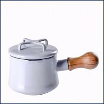 덴마크 단스크 나무 손잡이 법랑 냄비 소스팬, C