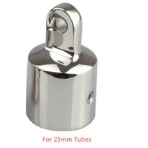 호환 frp 보트 선외기 낚시보트 아이 엔드 캡 22mm25mm bimini 탑 피팅 하드웨어마린 요트 외부 아이 엔드캐노피 튜브 엔드 316 스테인레스 스틸 파이프, 25mm, [02] 25mm