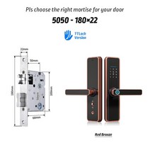 지문 인식 금고 가정용 미니 스마트 개인 소형 x7 블루투스 방수 ttlock lock, x7ttr-180