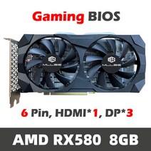 MLLSE 그래픽 카드 AMD RX580 8GB GDDR5 256-bit PCI Express 3.0 × 16 Radeon GPU VGA plate 8G 게이밍, 03 RX580-8G-Black