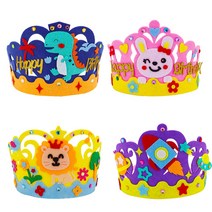 연아트 부직포 왕관 만들기 10인용 재료 어린이 유아 펠트 엄마표미술놀이, 10개, 04_왕관_사자