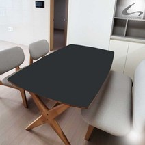 꼬꼬미 양면 인조가죽 한샘 포레릴렉스 식탁매트, 4인용 (90cmx160cm), 블랙/블랙