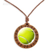 스포츠목걸이 남자건강목걸이 운동 게르마늄 티타늄 2020 뜨거운 판매 나무 목걸이 절묘한 보석 패션 축구 농구 테니스 배구 골프 공 스포츠 사진 액세서리, 11.as show