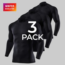 애슬리오 기모 내의 내복 언더레이어 터틀넥 긴팔 3팩 AO-LYT23