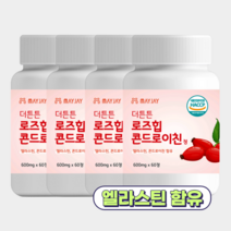 로즈힙 콘드로이친 식약처 인증 로즈힙 퓨레 엘라스틴 정 HACCP, 60정 x 4개