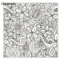 압인기 인두 도장 실링왁스 스템프 Chzimade 만다라 패턴 폴리머 클레이 텍스처 실리콘 스탬프 시트 미술 공예 용품 키트 DIY 엠보싱 도자기 도구 10x10cm, 9.9