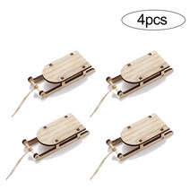 눈썰매 튜브썰매 휴대용 성인용 플라스틱 4/8Pcs 나무 미니 썰매 섬세 한 크리스마스 조각 Sleighs 장식 트