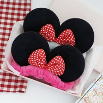 미니마우스 세안밴드 샤워 헤어밴드(5Colors), 핑크