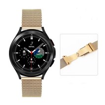 가전제품 액세서리 삼성 갤럭시 시계 4 Milanese 스트랩 클래식 42mm 46mm 메탈 버터 플라이 버클 팔찌 스, Gold_Huawei watch 42mm