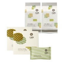 오설록 녹차간식세트(밀크스프레드 200GX2개 외 웨하스/와플/그린티랑드샤/비스킷/초콜릿바/아몬드볼 모음), 06 그린티웨하스X2개+프리미엄녹